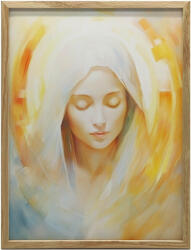  FALI PLAKÁT MÁRIA ISTENI JELENLÉT VALLÁSI KERET SÖTÉTBARNA 70x100 CM