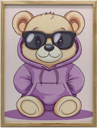  FAKERETES PLAKÁT FALRA, MEDVE, LILA KUPÁCS, 50x70 CM