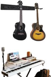 Gitárállvány falra tartó, helymegtakarító kialakítás, állítható horgok, tartós anyag,