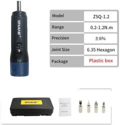 Nyomaték csavarhúzó, nagy pontosságú, gazdaságos, ZSQ-1.2 műanyag tok