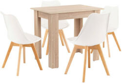 Leziter Amina 4+1 étkező garnitúra fehér-sonoma tölgy