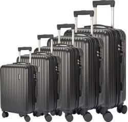 Dollcini Dollcini, Világjáró Bőrönd 5db set, 28" 24" 20" 18" 16" , 528281_E_5db, fekete