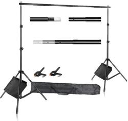  Fotózási háttérállvány, hordozható, hordozó tok, Új rugalmas homokzsák, 2, 6mx3m