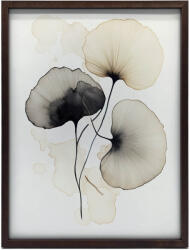  VÁSZON FESTMÉNY BOHO POETRY GINKGO HÁROM LEVÉS 50x70 CM KERET NÉLKÜL