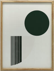  VÁSZONFESTMÉNY ABSZTRAKT ZÖLD KÖR FEHÉR HÁTTÉRA 50x70 CM