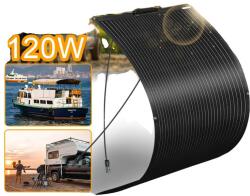  Rugalmas napelemes panel, könnyű 120W, nagy hatékonyságú monokristályos kialakítás, 18.15V 120W-BLACK