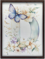  FALI PLAKÁT ALUMÍNIUM KERETBEN D BETŰ PILLANGÓVAL 60x90 CM