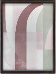  KÉP PAPÍRRA ELEGÁNS ABSZTRAKT RÓZSASZÍN ZÖLD KERETTEL 60x90 CM