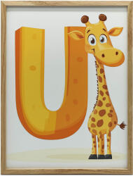  FESTÉS VÁSZRA MOSOLYOGÓ ZSIRÁF U BETŰVEL 50x70 CM VÁSZON