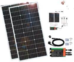  Napelemes rendszer, nagy hatékonyságú monokristályos, dugó és lejátszási beállítás, 300W dugó és lejátszás