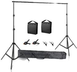  Fotózási háttérállványok, Chromakey Green Screen Support System, Carry Bag, 2600x3000, Frissítse a 2. készletet