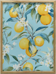  VÁSZONFESTÉS NARANCSRA VIRÁGÍTÓ KONYHA KERET NÉLKÜL 50x70