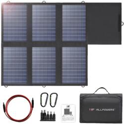  Napelemek töltője, 60 W -os összecsukható kialakítás, több töltőport,