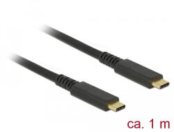 Delock USB 3.1 Gen 2 10 Gbps Kábel Type-C A Type-C 1 m PD 3 A E-Marker Koaxiális