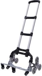  Alumínium nagyteljesítményű, összecsukható kézi teherautó, kettős célú lépcsők és lapos felületek, nagy terhelési kapacitás 165 font, fekete, M