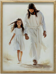  KERET FALI PLAKÁT JÉZUS ÉS LÁNY CSEND VÁNGOLÁS 30x40 CM