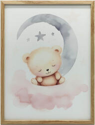  KERET FALI PLAKÁT ALVÓ MEDVE RÓZSASZINTŰ FELHŐN GYERMEKEKNEK 70x100 - pepita - 52 999 Ft