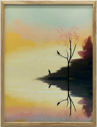  PASZTELL TÁJ FESTMÉNY VÁSZONRA FALRA KERET NÉLKÜL 50x70 CM