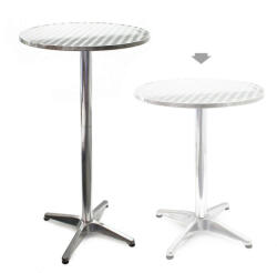  Alumínium Bisztróasztal - Állítható Magasság - Ø60cm