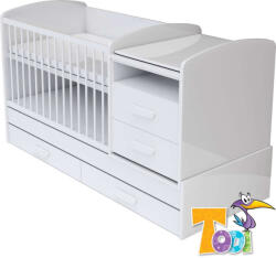 Todi Bianco Kombi Kiságy Pelenkázóval - 178x100x76 cm