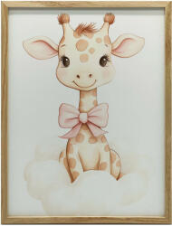  VÁSZON FESTÉS KIS ZSIRÁF FELHŐRE KERET NÉLKÜL 70x100 CM VÁSZON