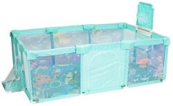  Playpen gyermekeknek, rajzfilm -tervezés, biztonsági akadályok, Ocean Green 2 háló
