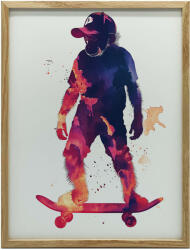  KERET FALI PLAKÁT MAJOM Gördeszkán 70X100 CM SÖTÉTBARNA