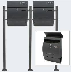  V4 Dupla postaláda szett antracit 60497