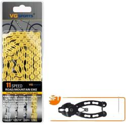  Kerékpár lánc, titán bevonat, több sebességű opciók, 11 Speed EL Gold