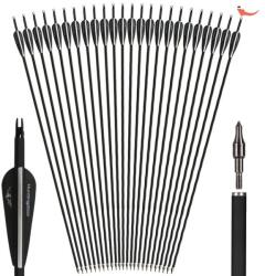 Szén nyilak, 30 hüvelykes, 500 gerinc, 24db fekete fekete