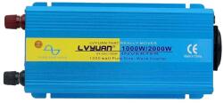  Lvyuan tiszta szinuszhullám -inverter, 1000W folyamatos teljesítmény, 2000W csúcs kimenet, 12V-220V-50Hz-EU