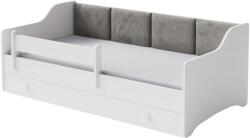 Kobi Egyszemélyes gyerekágy Erik 160x80 Fehér - panel szürke