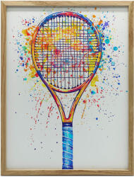  VÁSZONFESTÉS KERETBEN JOYFUL TENNIS WORLD 30x40 CM ARANY