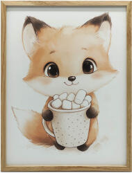  VÁSZONFESTÉS RÓKÁK MELEG CSOKOLÁDÁVAL KERET NÉLKÜL 50x70 CM