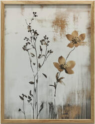  VÁSZON FESTMÉNY FALRA VIRÁGOS MINIMALIZMUS FEKETE KERET 70x100