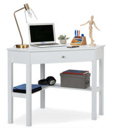  Fehér sarok íróasztal fiókkal 76x107x72 cm 10029477