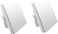 Aqara Intelligens otthoni kapcsoló, Zigbee vezeték nélküli vezérlés, távirányító a Mijia HomeKit -en keresztül, 2x-es semleges-2Key-vel