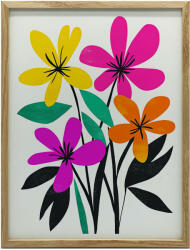  FEKETE VIRÁG HARMÓNIA FALI PLAKÁT 70x100 CM