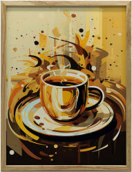  KERET FAL PLAKÁT KÁVÉ IDŐ A KONYHÁHOZ 70x100 CM FEKETE KERET