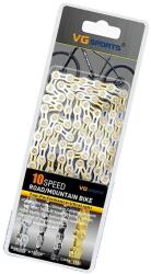  Kerékpár lánc, fél/teljes üreges kialakítás, ultra könnyű 116L, 10s El arany ezüst