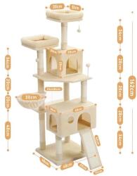  Macskafa torony, többszintű, karcoló oszlop, AMT0181BG