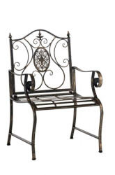 Punjab Bronz Kerti Fotel - Vidéki Stílus - 62x53x94 cm