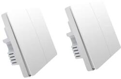 Aqara Intelligens kapcsoló, zigbee kapcsolat, távirányító, Nincs semleges 2x2