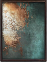  VÁSZON KÉP RÉZ AKCENT TÖRKIZ FALHOZ 60x90 CM ARANY KERET