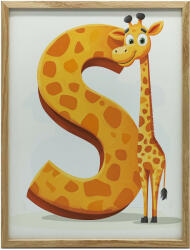  VÁSZONFESTMÉNY VIDÁM ZSIRÁF S BETŰNÉL KERET NÉLKÜL 50x70 CM