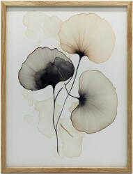 VÁSZON FESTMÉNY BOHO KÖLTÉS GINKGO HÁROM LEVÉL KERET NÉLKÜL 70x100