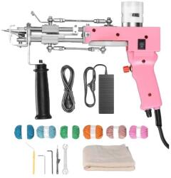 Tufting pisztolykészlet, trimmer, szőnyegen tufting gép, gyapjúval és ruhával, EU dugó 220V
