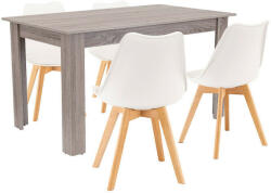 Leziter Zara 4+1 étkező garnitúra fehér-yorki tölgy
