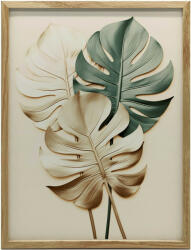  ARANY MONSTERA FALI PLAKÁT KERETBEN, NAGY 70x100 CM, FEKETE KERET