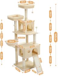  Macskafa torony, többszintű kialakítás, karcoló oszlop, AMT0181BG